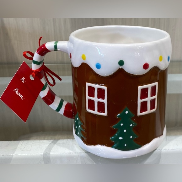 Lang Christmas Gingerbread House Ceramic Coffee Mug Cup Hand Painted NEW - Picture 3 of 4